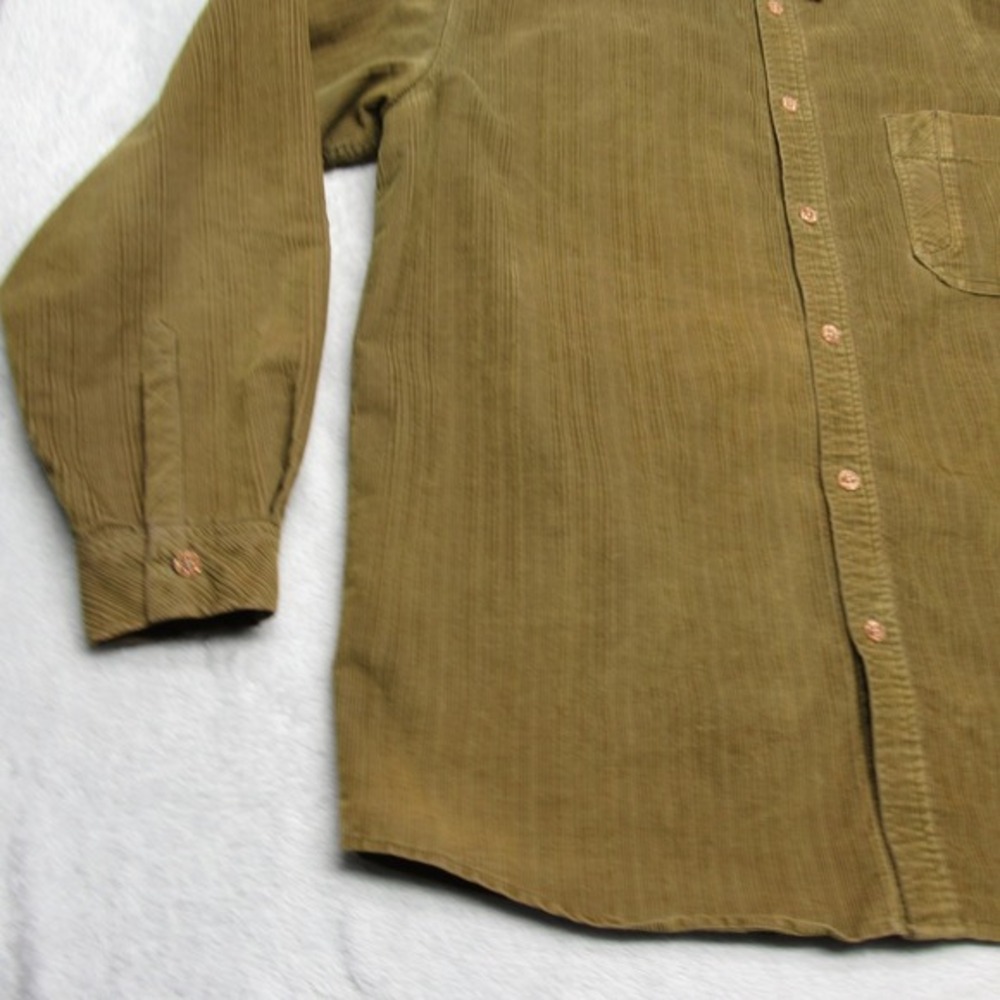 REI Corduroy Shirt Mens Large Green Pocket Button Up Long Sleeve‎ Midweight - Picture 7 of 15